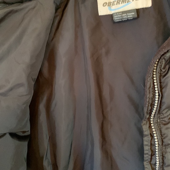Obermeyer black woven nylon down insulated size 8 ski snowboard coat jacket puff - Picture 11 of 16